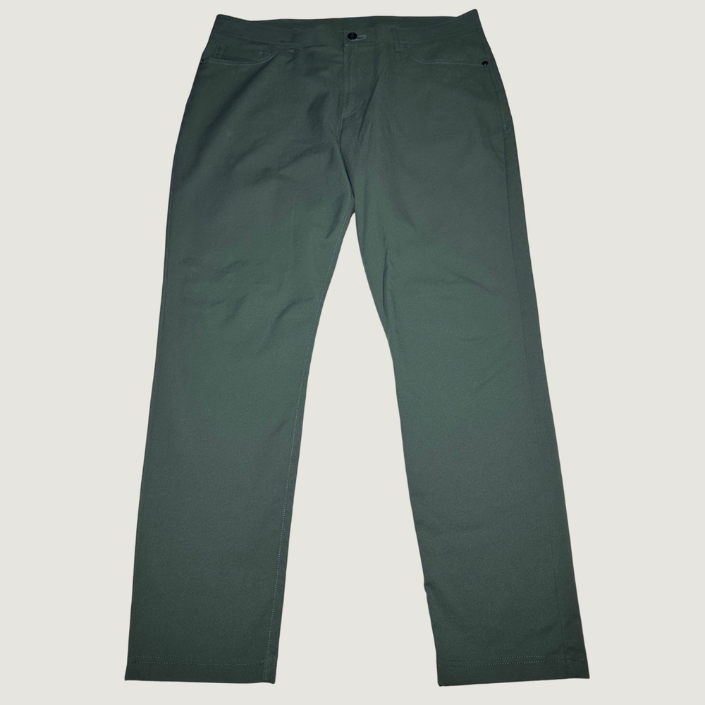 Public Rec Workday Pants Men 34x32 Performance Stretch Chino 5-Pocket Dark Green